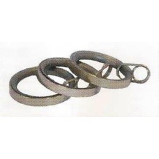 Anello piatto in acciaio inox con guaina e occhiolo in metallo